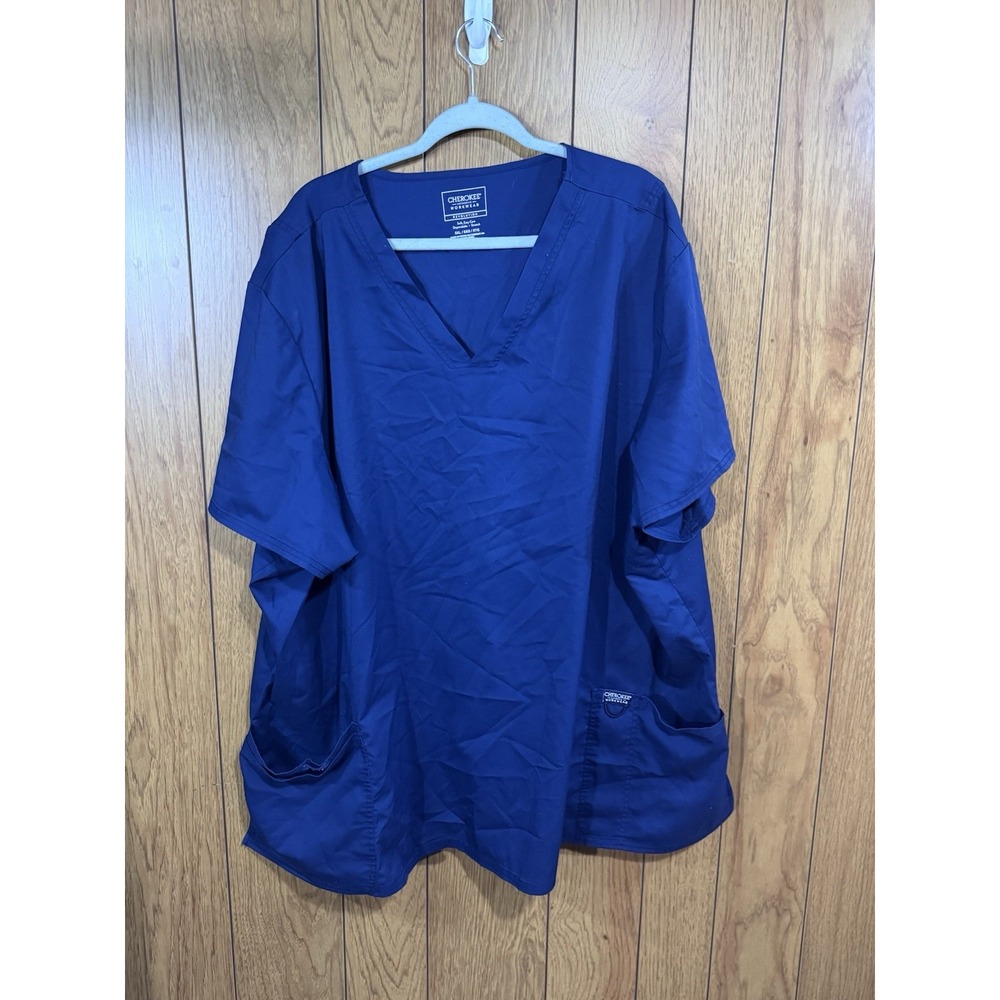 Cherokee Workwear Revolution Scrub Top Navy Blue 5XL WW620 V-Neck Stretch